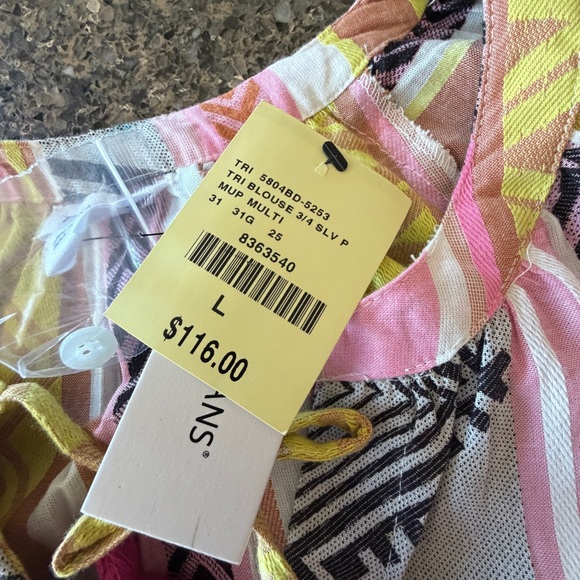 New Large Tribal Jeans Flamingo Boho Top - Picture 6 of 8